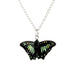 Green Malachite Butterfly Pendant Porcelain Pendant Blue Planet Jewelry