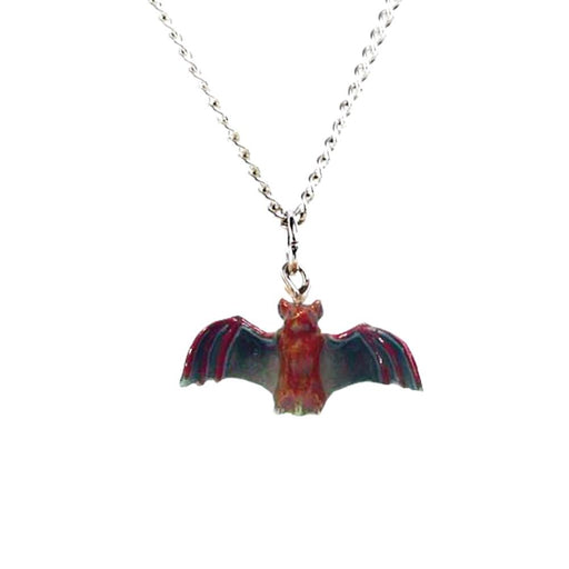 Little Brown Bat Pendant Porcelain Pendant Blue Planet Jewelry