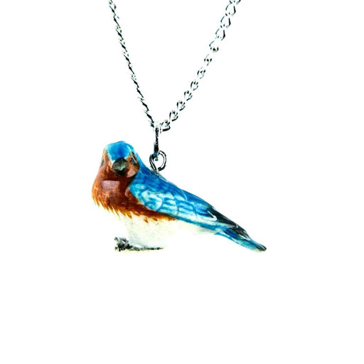 Bluebird Pendant Porcelain Pendant Blue Planet Jewelry