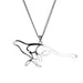 Silver Wire Gazelle Pendant Silver Pendant Blue Planet Jewelry