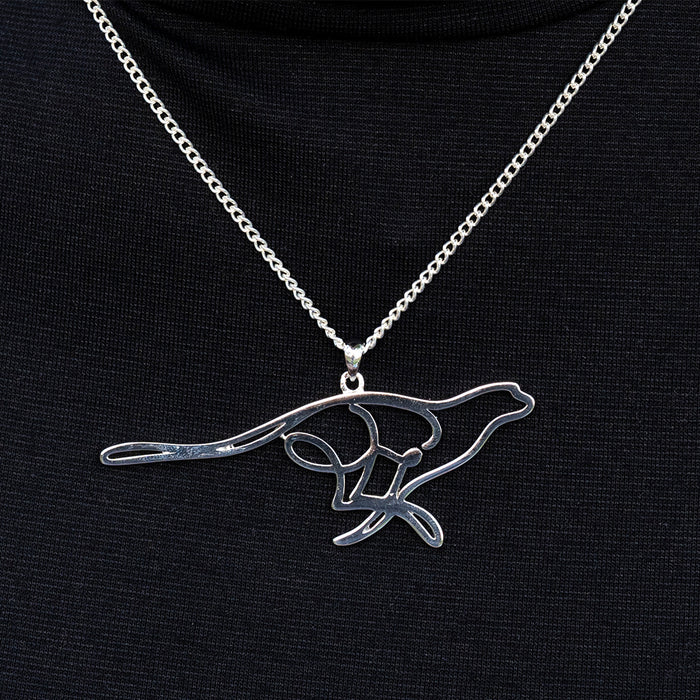 Silver Wire Gazelle Pendant