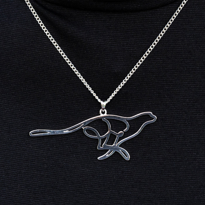 Silver Wire Gazelle Pendant