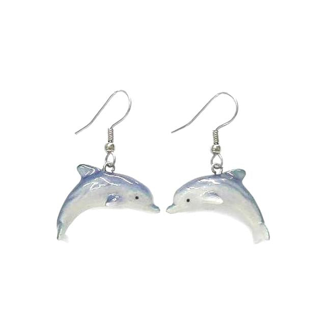Dolphin Porcelain Earrings Porcelain Earrings Blue Planet Jewelry