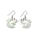White Squirrel Porcelain Earrings Porcelain Earrings Blue Planet Jewelry