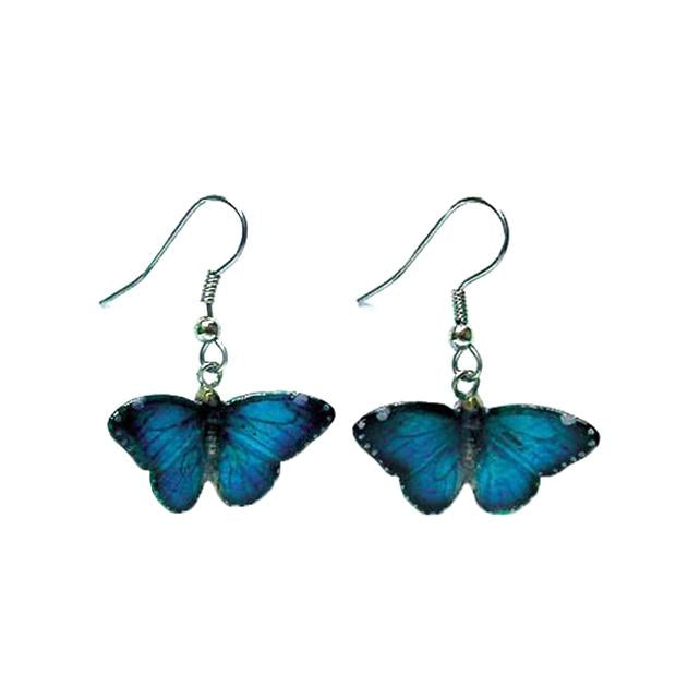 Blue Morpho Butterfly Porcelain Earrings Porcelain Earrings Blue Planet Jewelry