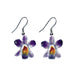 Purple Orchid Porcelain Earrings Porcelain Earrings Blue Planet Jewelry