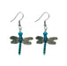 Blue Stripe Dragonfly Porcelain Earrings Porcelain Earrings Blue Planet Jewelry