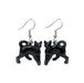 Black Cat Porcelain Earrings Porcelain Earrings Blue Planet Jewelry