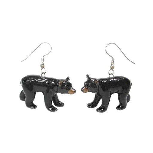 Black Bear Porcelain Earrings Porcelain Earrings Blue Planet Jewelry