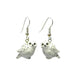 Snowy Owl Porcelain Earrings Porcelain Earrings Blue Planet Jewelry