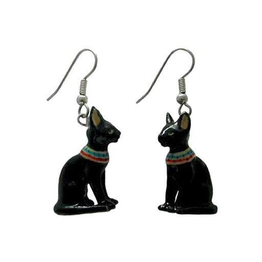 Egyptian Cat Porcelain Earrings Porcelain Earrings Blue Planet Jewelry