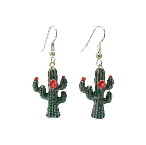 Saguaro Cactus Porcelain Earrings Porcelain Earrings Blue Planet Jewelry