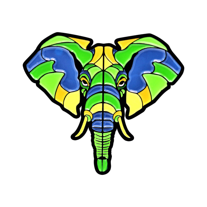 African Elephant Stylized Enamel Pin - Stylized Enamel Pin - Blueplanetjewelry.com