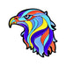 Golden Eagle Stylized Enamel Pin - Stylized Enamel Pin - Blueplanetjewelry.com