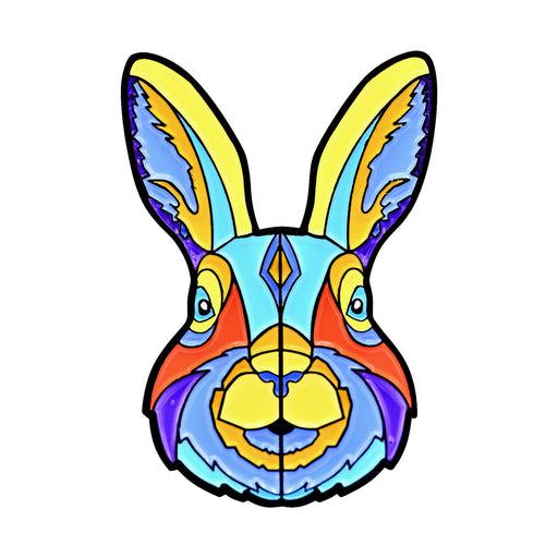 Desert Cottontail Stylized Enamel Pin - Stylized Enamel Pin - Blueplanetjewelry.com