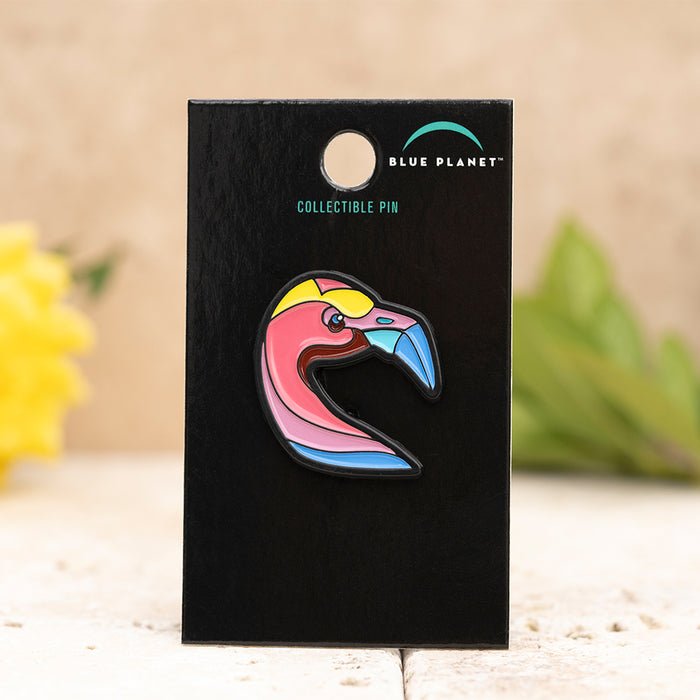 Flamingo Stylized Enamel Pin - Stylized Enamel Pin - Blueplanetjewelry.com