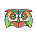 Great Horned Owl Stylized Enamel Pin - Stylized Enamel Pin - Blueplanetjewelry.com
