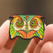 Great Horned Owl Stylized Enamel Pin - Stylized Enamel Pin - Blueplanetjewelry.com