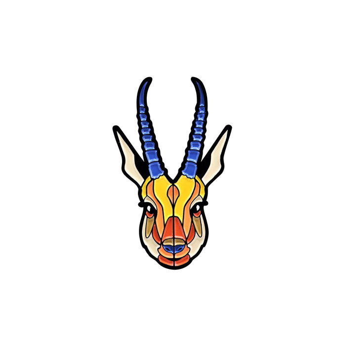 Dorcas Gazelle Stylized Enamel Pin - Stylized Enamel Pin - Blueplanetjewelry.com