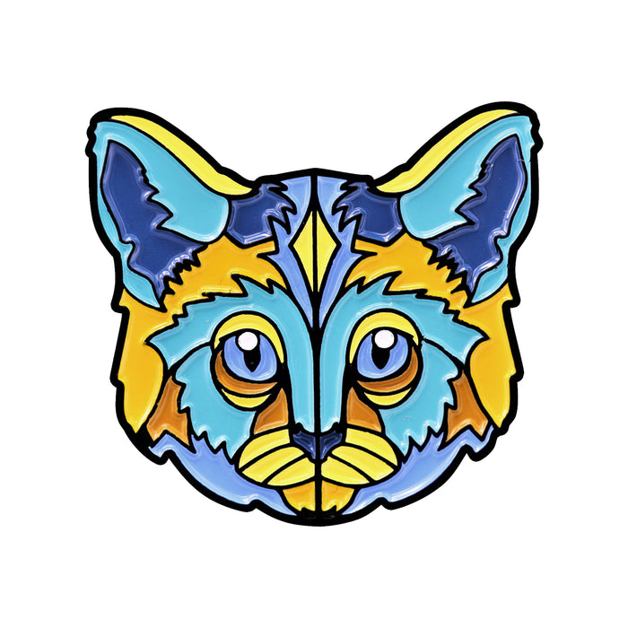 Forest Cat Stylized Enamel Pin - Stylized Enamel Pin - Blueplanetjewelry.com