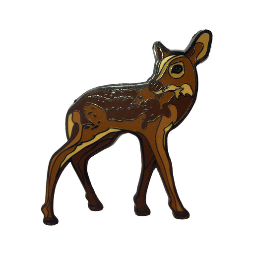 Deer Fawn Standing Realistic Enamel Pin - Realistic Enamel Pin - Blueplanetjewelry.com