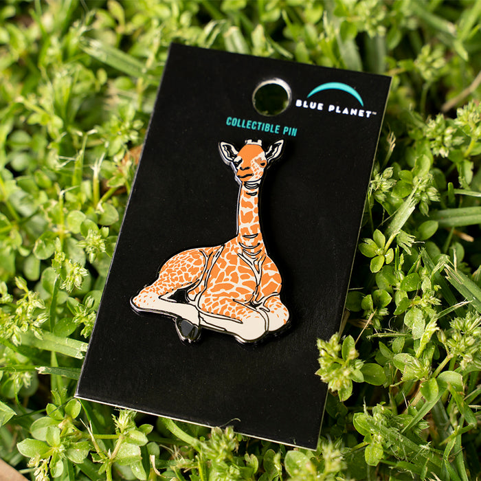 Giraffe Calf Realistic Enamel Pin - Realistic Enamel Pin - Blueplanetjewelry.com