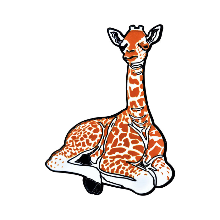 Giraffe Calf Realistic Enamel Pin - Realistic Enamel Pin - Blueplanetjewelry.com