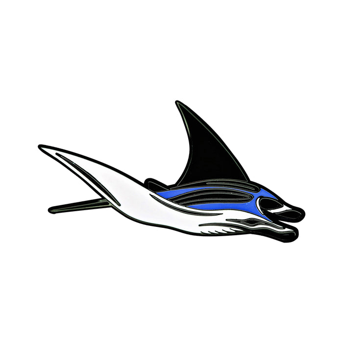 Manta Ray Realistic Enamel Pin - Realistic Enamel Pin - Blueplanetjewelry.com