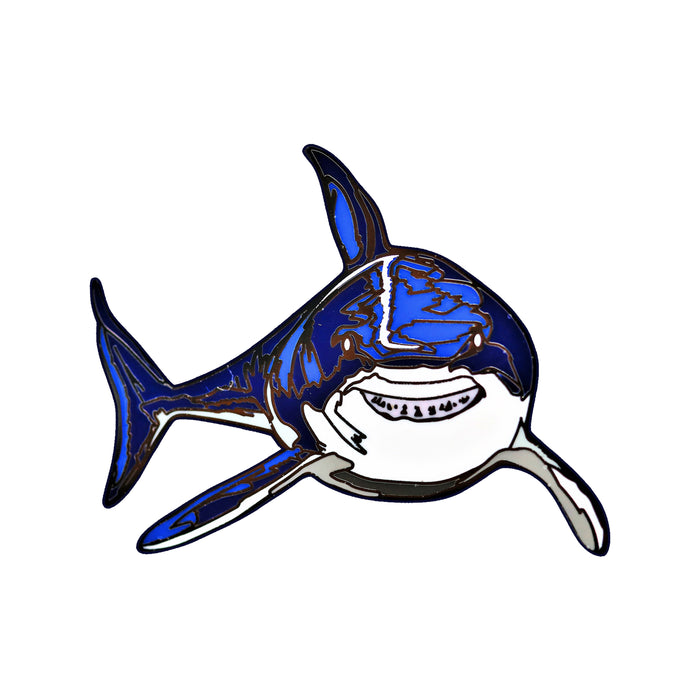 Great White Realistic Enamel Pin - Realistic Enamel Pin - Blueplanetjewelry.com