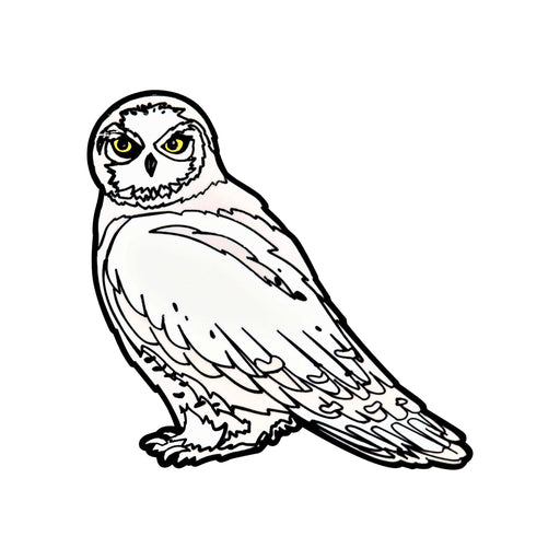 Snowy Owl Realistic Enamel Pin - Realistic Enamel Pin - Blueplanetjewelry.com