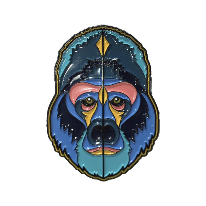 Gorilla Stylized Enamel Pin - Stylized Enamel Pin - Blueplanetjewelry.com