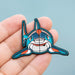 Great White Shark Stylized Enamel Pin - Stylized Enamel Pin - Blueplanetjewelry.com