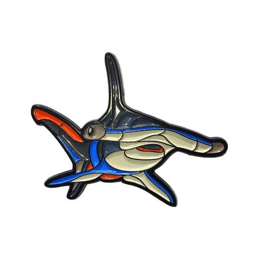 Hammerhead Shark Stylized Enamel Pin - Stylized Enamel Pin - Blueplanetjewelry.com