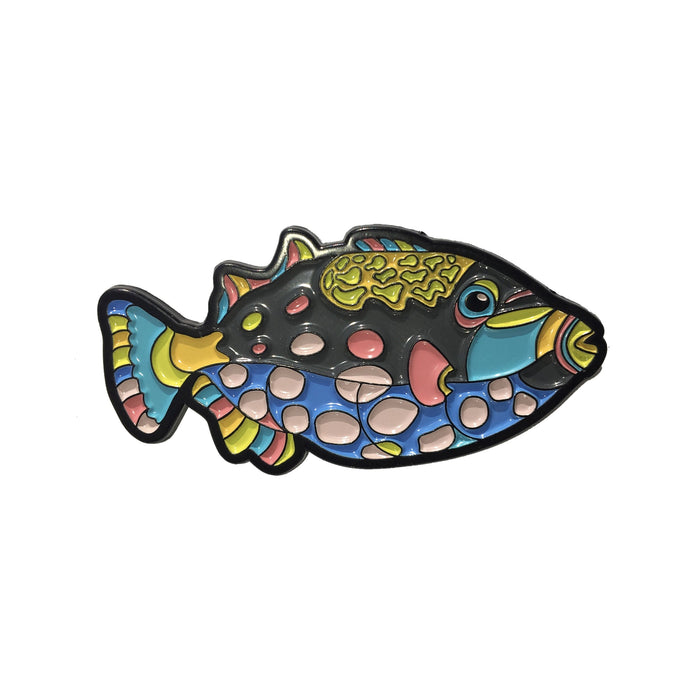 Triggerfish Stylized Enamel Pin - Stylized Enamel Pin - Blueplanetjewelry.com