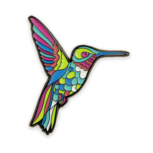 Hummingbird Stylized Enamel Pin - Stylized Enamel Pin - Blueplanetjewelry.com