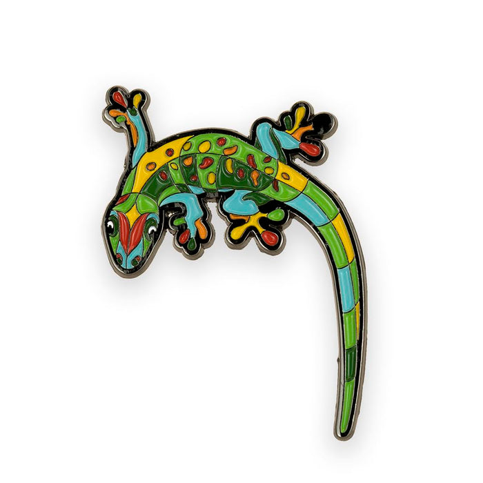 Gecko Stylized Enamel Pin - Stylized Enamel Pin - Blueplanetjewelry.com