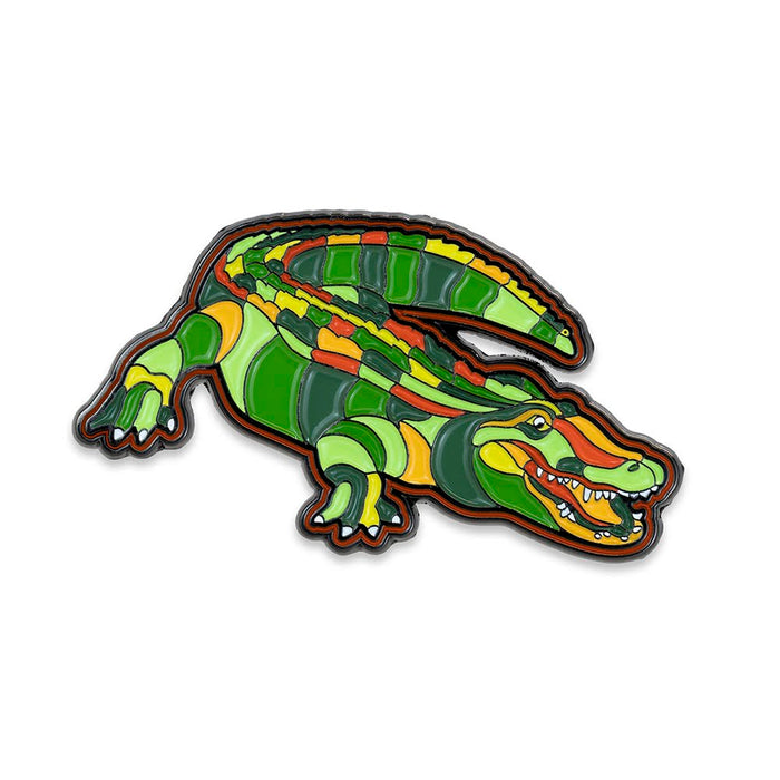 American Alligator Stylized Pin - Stylized Enamel Pin - Blueplanetjewelry.com