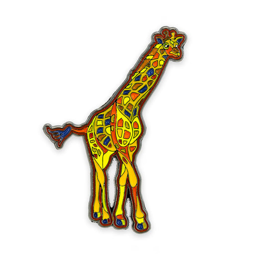 Giraffe Standing Stylized Enamel Pin - Stylized Enamel Pin - Blueplanetjewelry.com