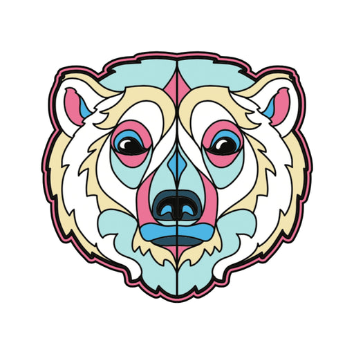 Polar Bear Stylized Enamel Pin - Stylized Enamel Pin - Blueplanetjewelry.com