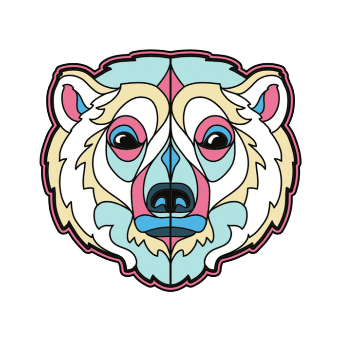 Polar Bear Stylized Enamel Pin - Stylized Enamel Pin - Blueplanetjewelry.com