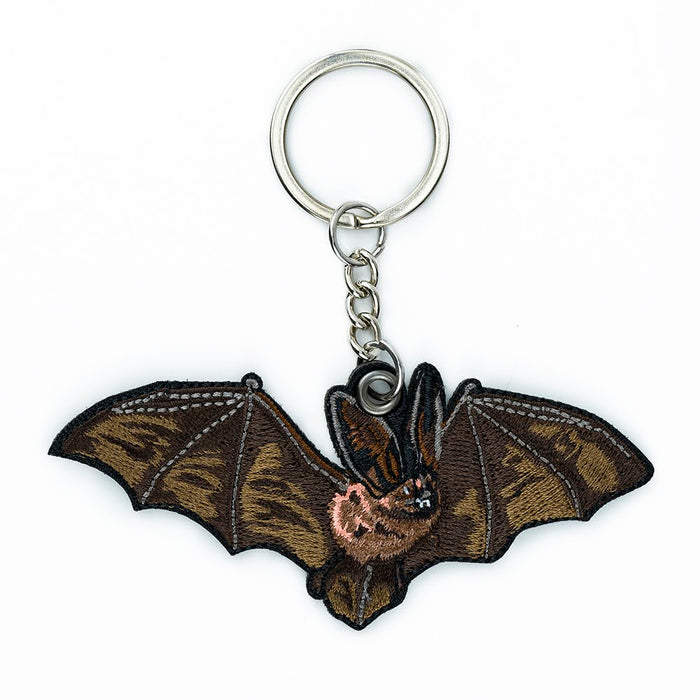 Bat Embroidered Keychain