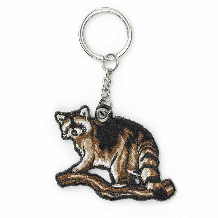 Racoon Embroidered Keychain