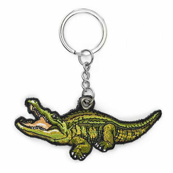 American Alligator Embroidered Keychain