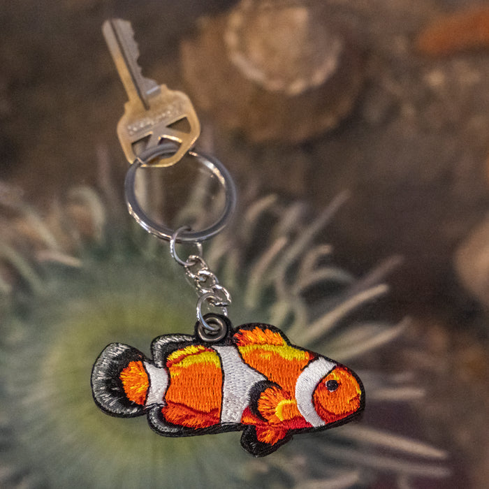 Clown Fish Embroidered Keychain