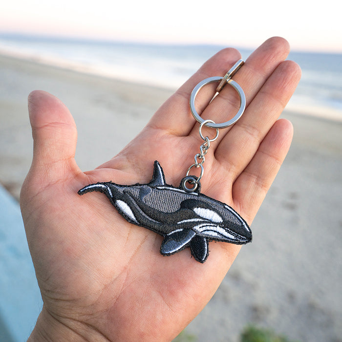 Orca Embroidered Keychain