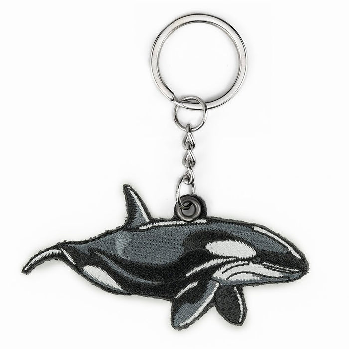 Orca Embroidered Keychain