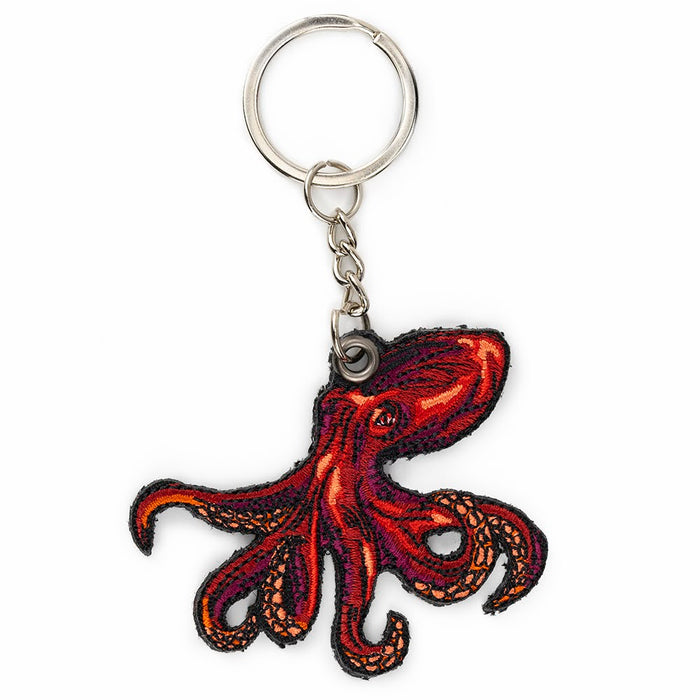 Octopus Embroidered Keychain