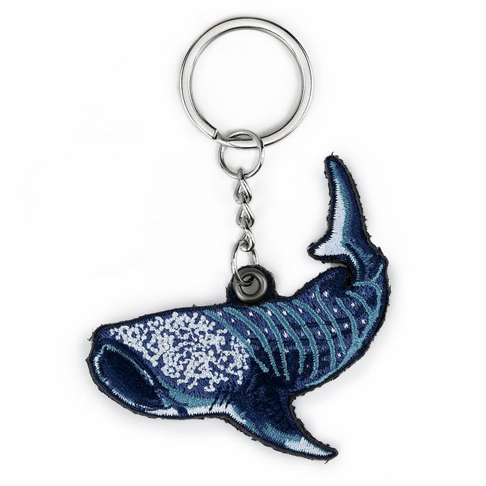 Whale Shark Embroidered Keychain