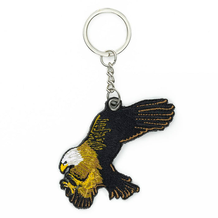Bald Eagle Embroidered Keychain