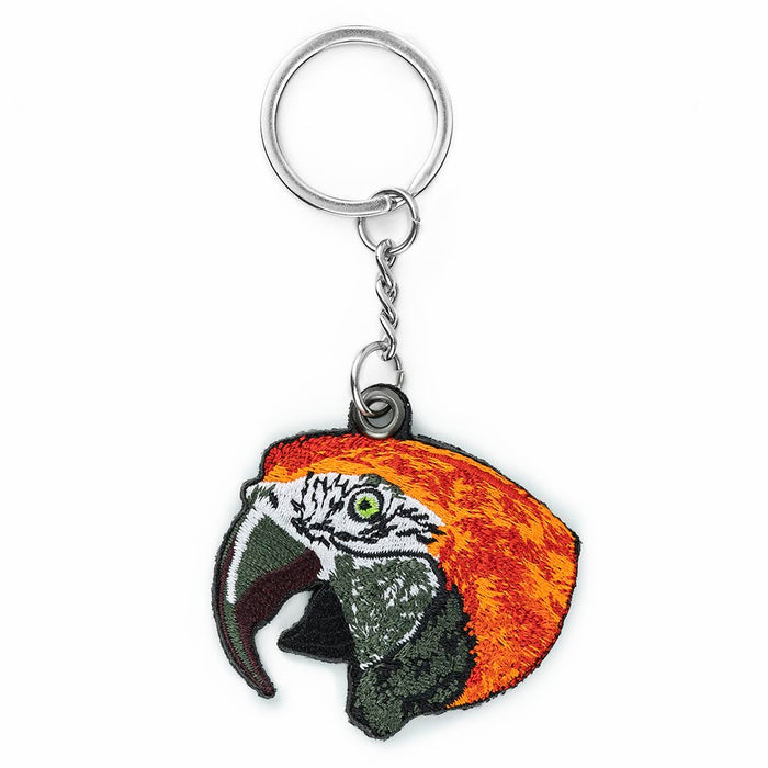Macaw Embroidered Keychain